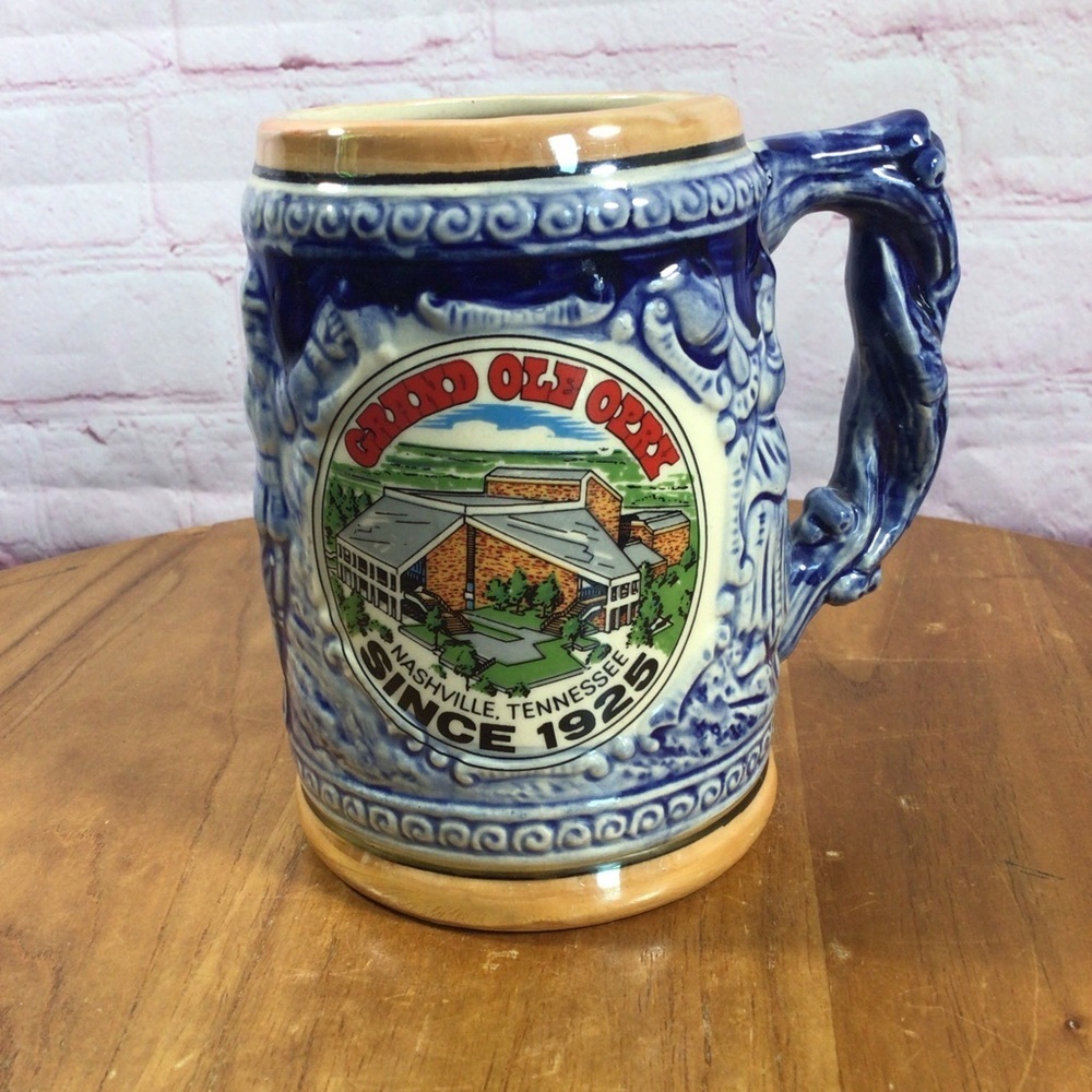 Vintage Lusterware Grand Ole Opry Ceramic Stein - Japan